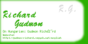 richard gudmon business card